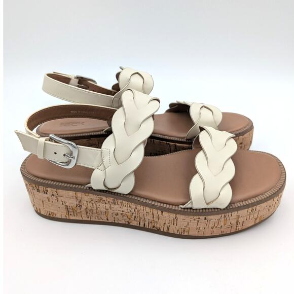 Nordstrom Rack Pennie Braided Platform Sandal Women's Cream Size US10M - Picture 4 of 10